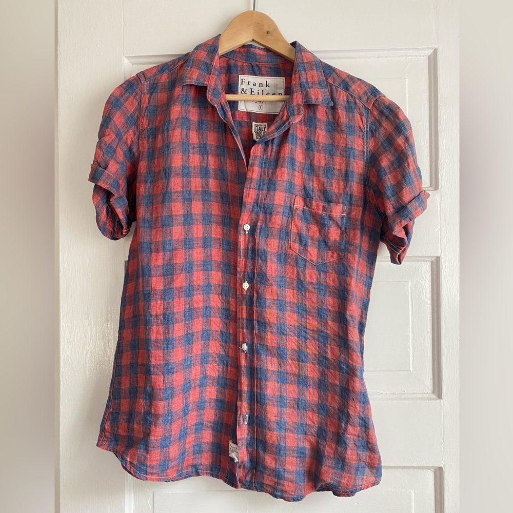 Frank & Eileen linen short sleeve button up